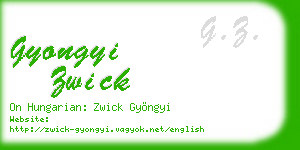 gyongyi zwick business card